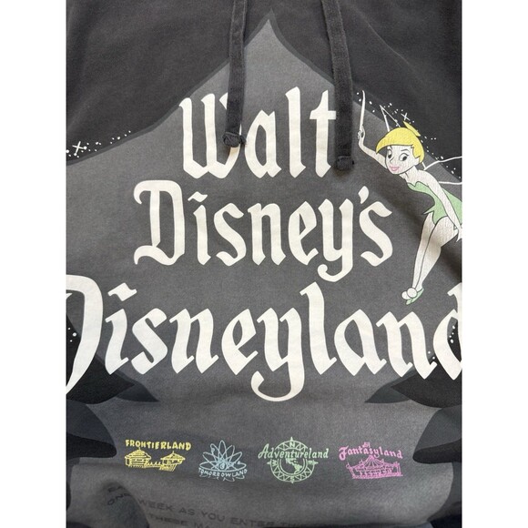 Disney 100 Disneyland Tinkerbell Gray Cropped  Oversized Hoodie The Eras Sz 1X - Picture 5 of 9